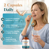 VITALCRAFT LABS OmniCalm Cortisol Reducer with a glass of water