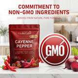 Vitalia Labs Cayenne Pepper Softgels side view with dosage details
