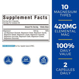 Vitalibre 10-in-1 Magnesium Complex capsules in a hand