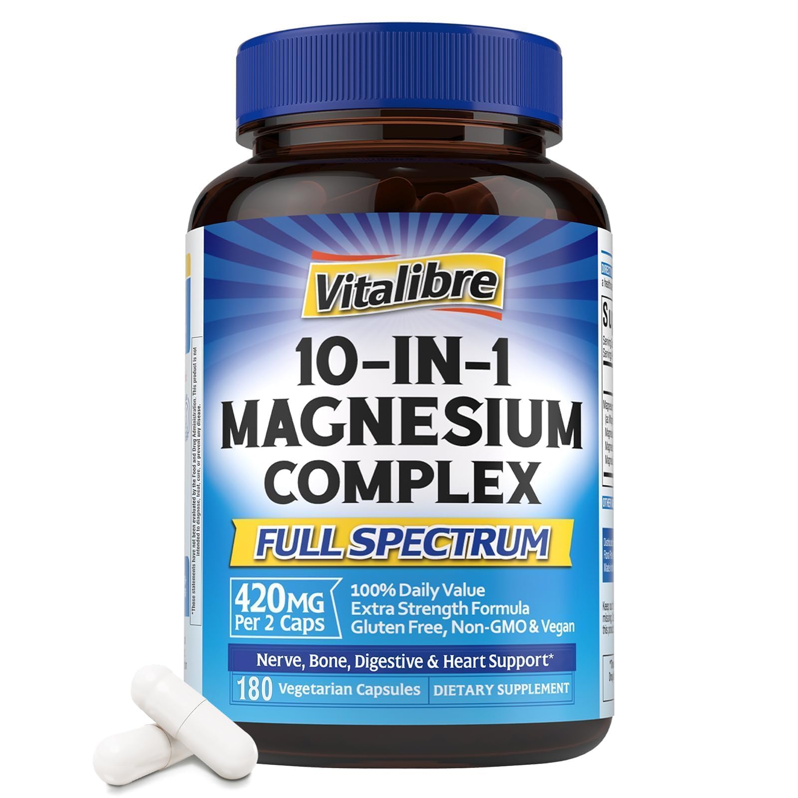 Vitalibre 10-in-1 Magnesium Complex front view with label