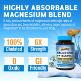 Vitalibre 6-in-1 Magnesium Complex back label with ingredient list