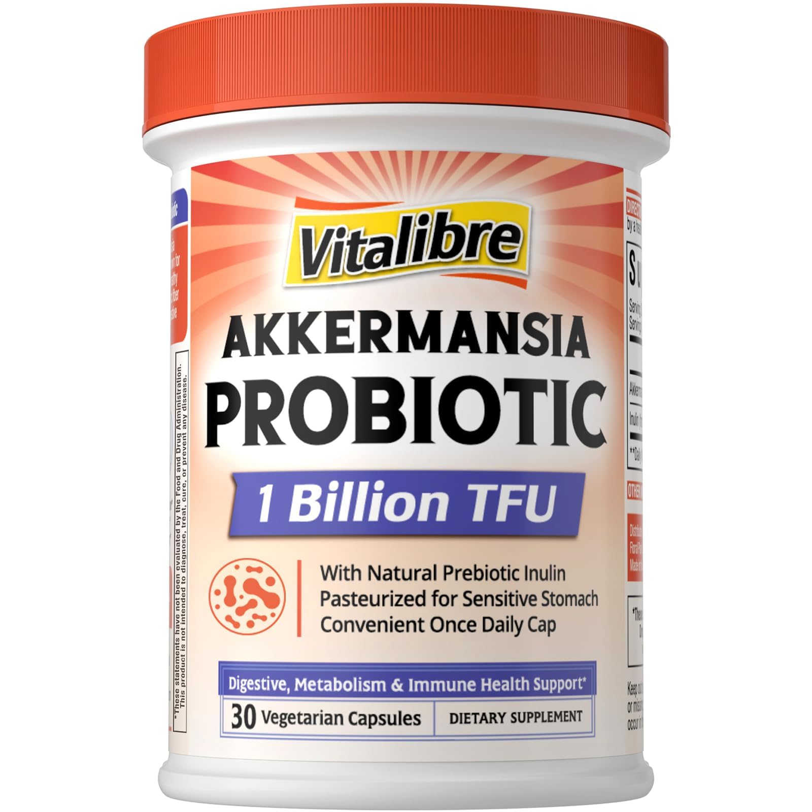 Vitalibre Akkermansia Probiotic Supplement 50g front view