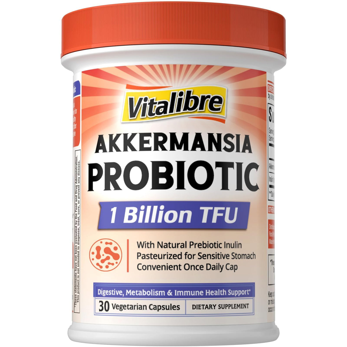 Vitalibre Akkermansia Probiotic Supplement 50g front view
