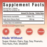 Vitalibre Akkermansia Probiotic Supplement 50g ingredients list