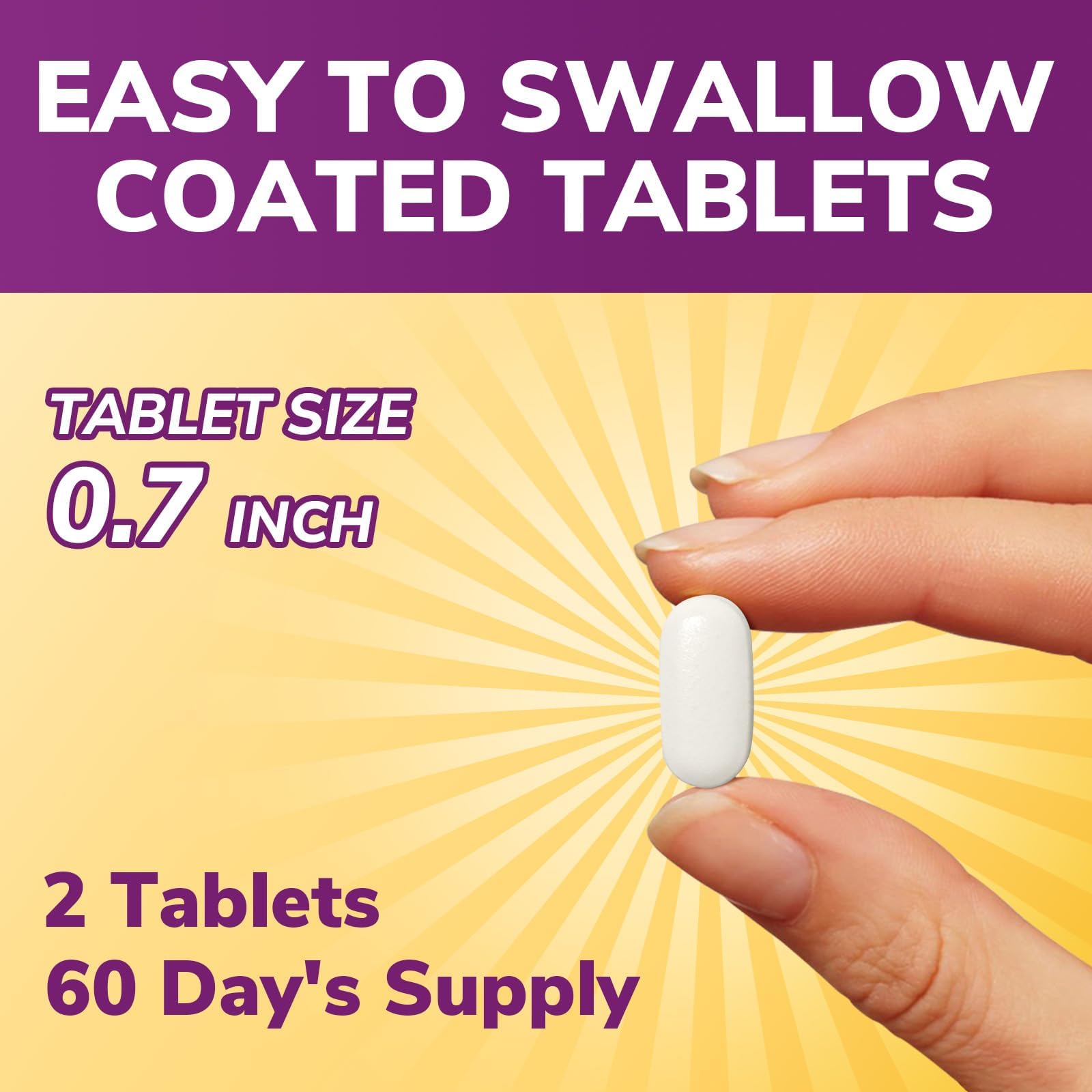 Vitalibre Calcium & Vitamin D3 Supplement bottle back view