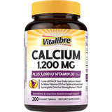 Vitalibre Calcium & Vitamin D3 Tablets bottle front view
