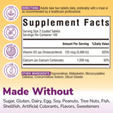 Vitalibre Calcium & Vitamin D3 Tablets side view showing label
