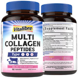 Vitalibre Collagen Supplement 90 capsules front view