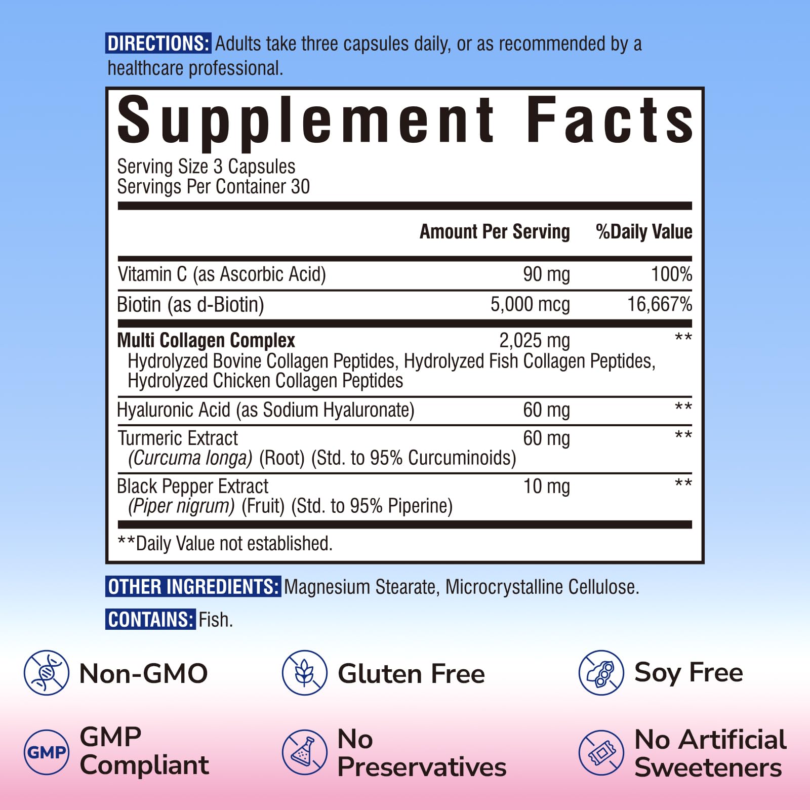 Vitalibre Collagen Supplement ingredients list