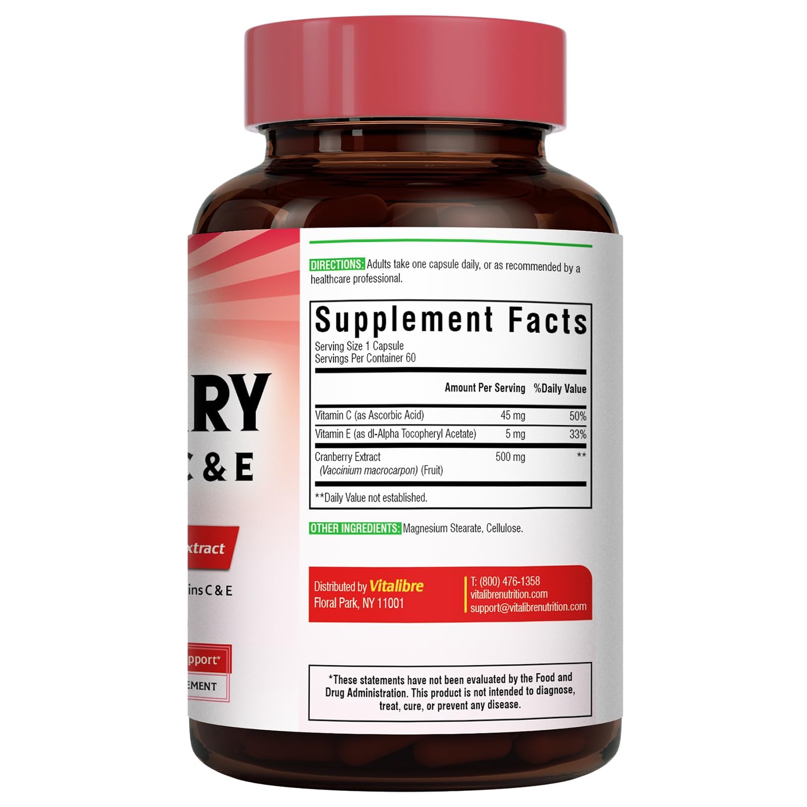 Vitalibre Cranberry Supplement 500mg in a health setting