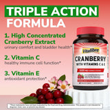 Vitalibre Cranberry Supplement 500mg with a measuring spoon