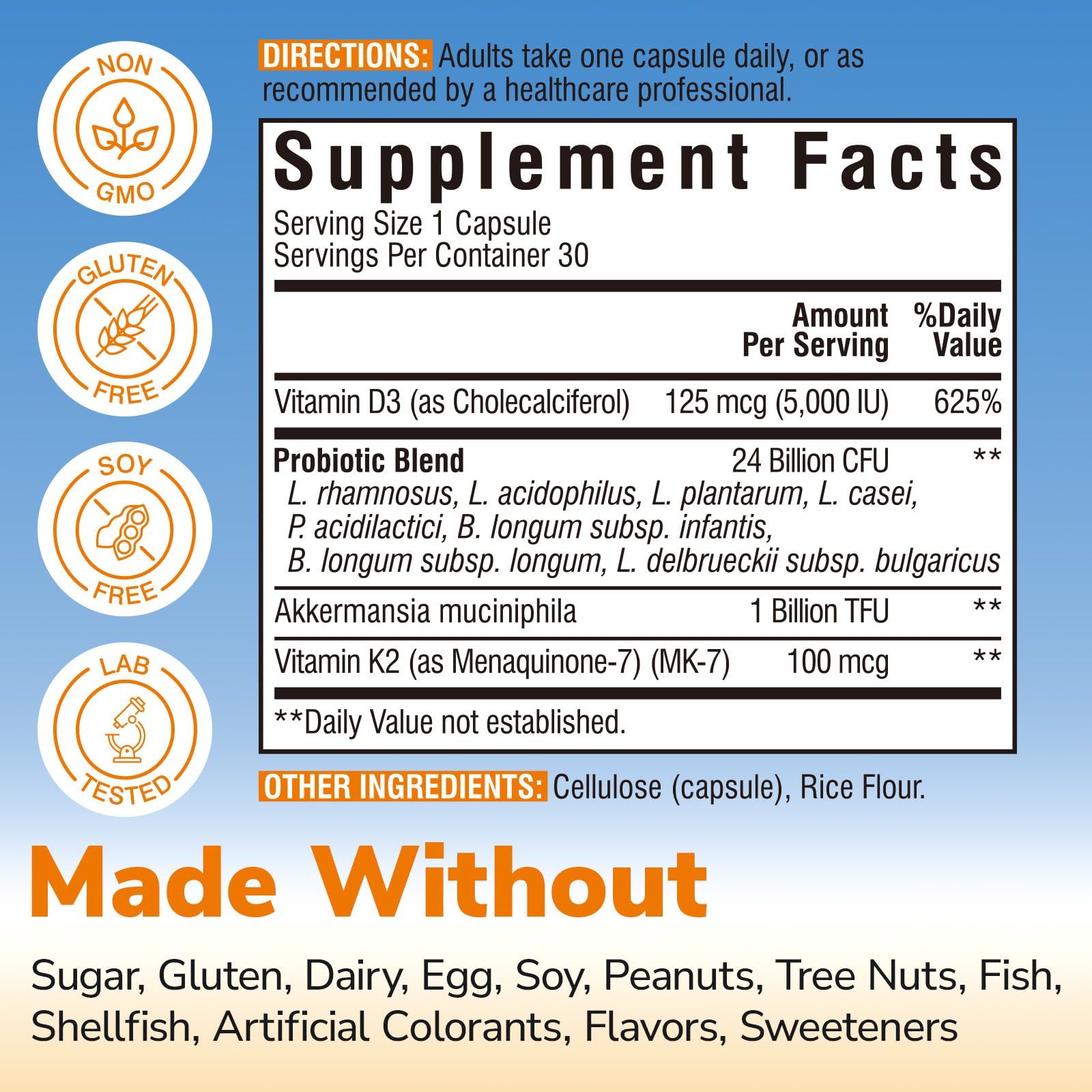 Vitalibre D3 + K2 Probiotic capsule close-up