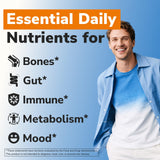 Vitalibre D3 + K2 Probiotic capsules on a wooden table