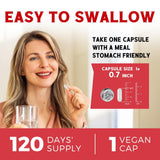 Vitalibre Iron Complex 36mg Iron Bisglycinate capsules close-up