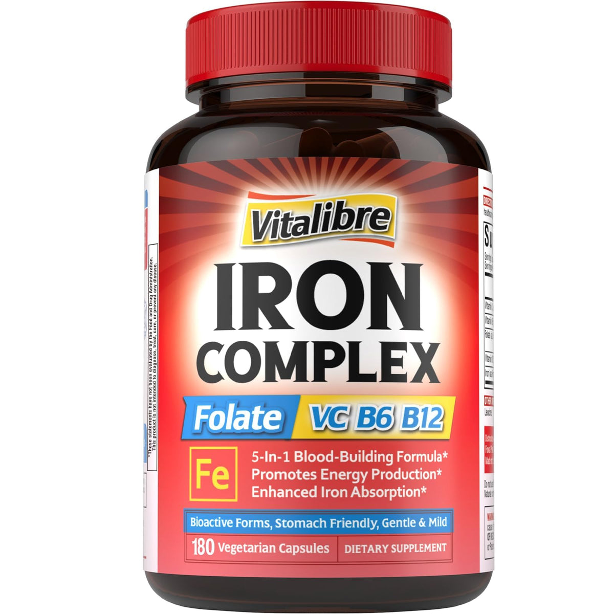 Vitalibre Iron Complex 36mg Iron supplement front view