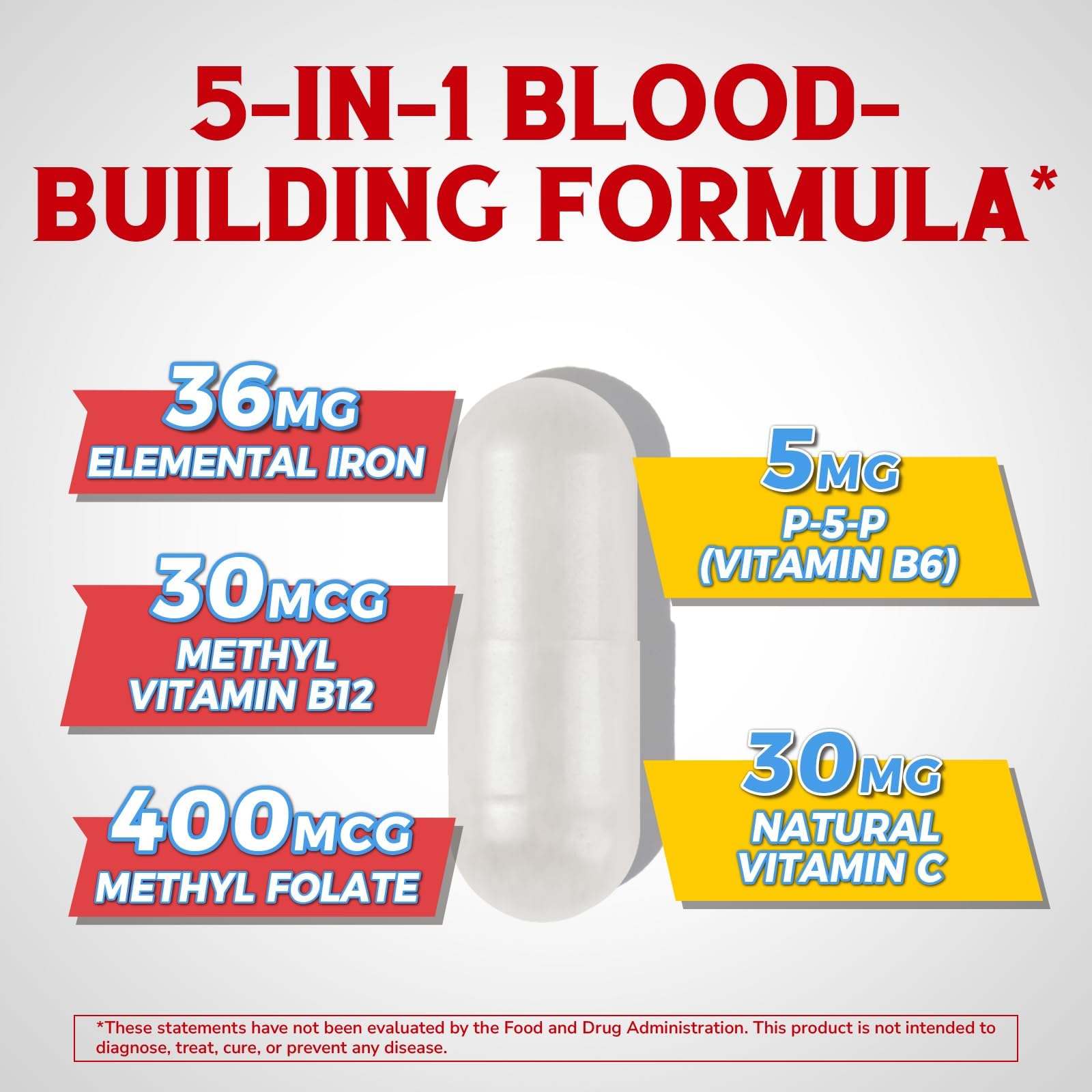 Vitalibre Iron Complex bottle side view