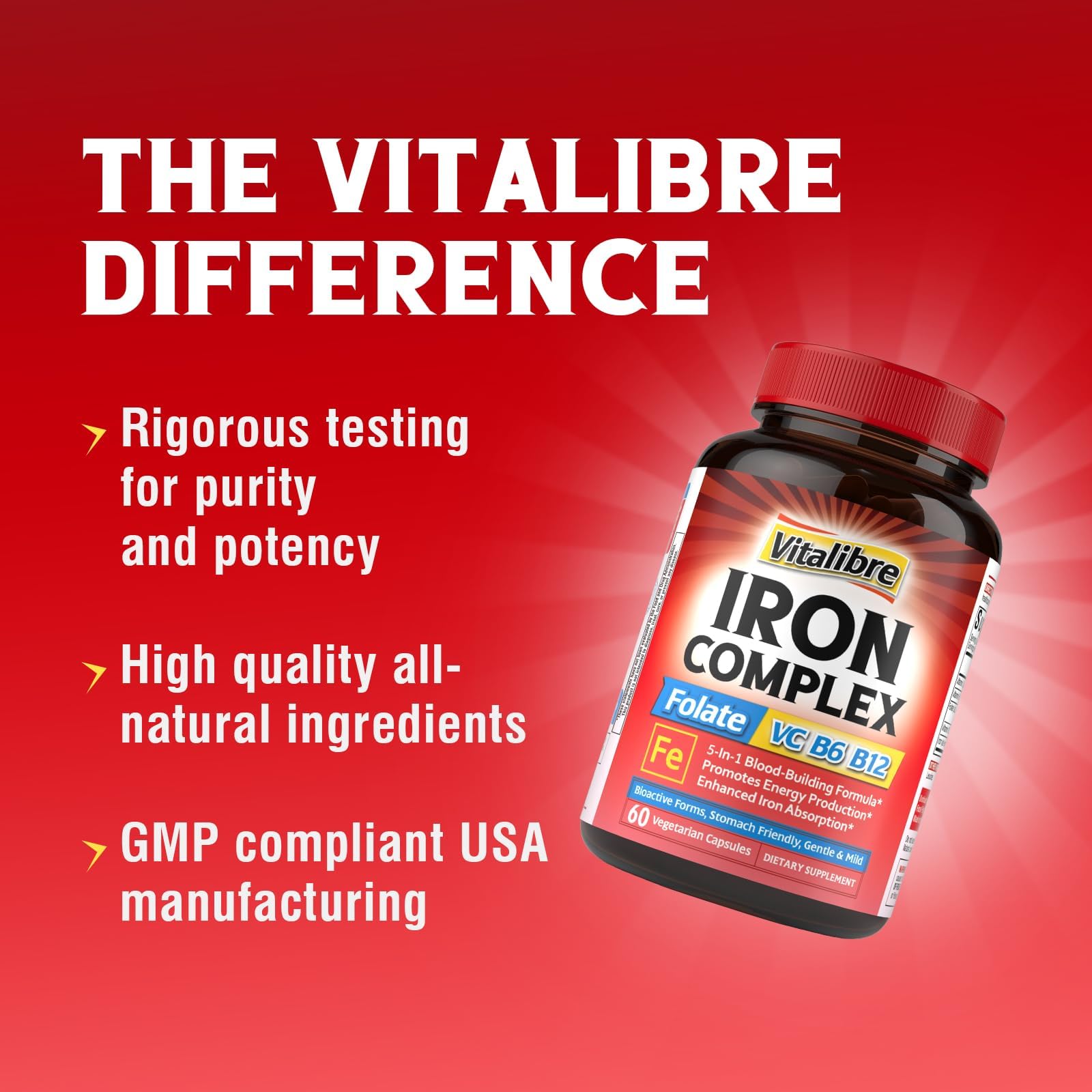 Vitalibre Iron Complex on a wooden table