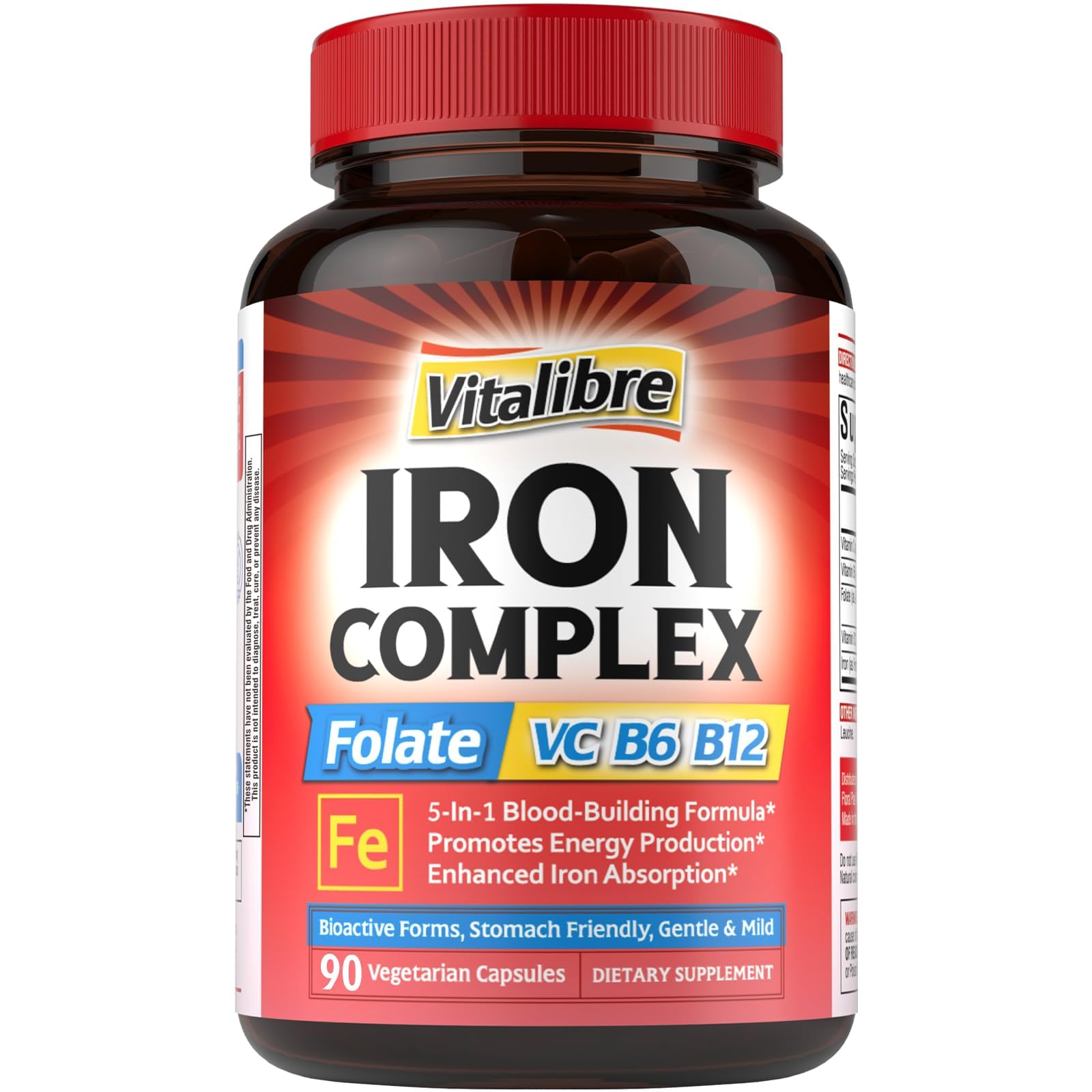 Vitalibre Iron Complex supplement bottle front view