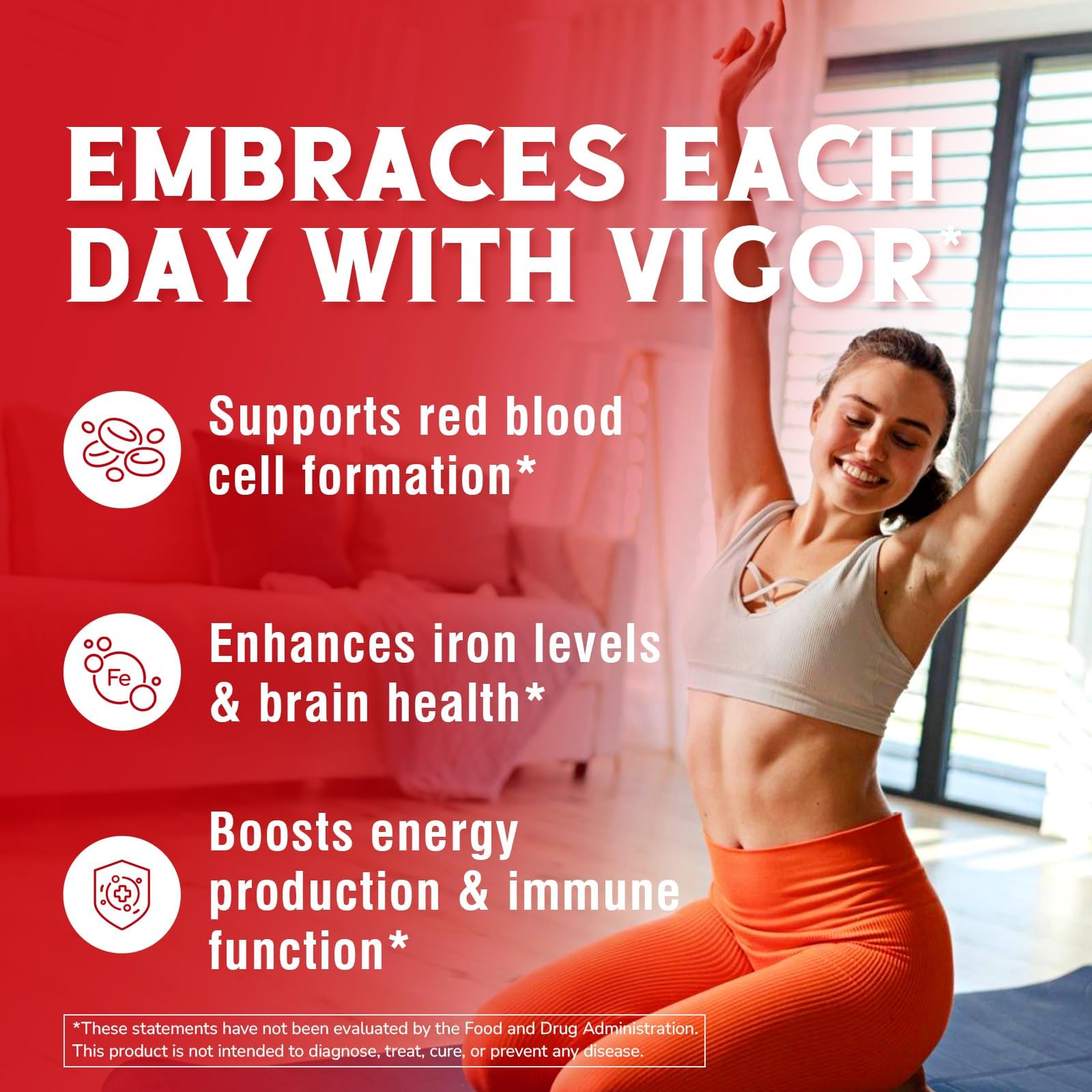 Vitalibre Iron Complex supplement capsules in hand