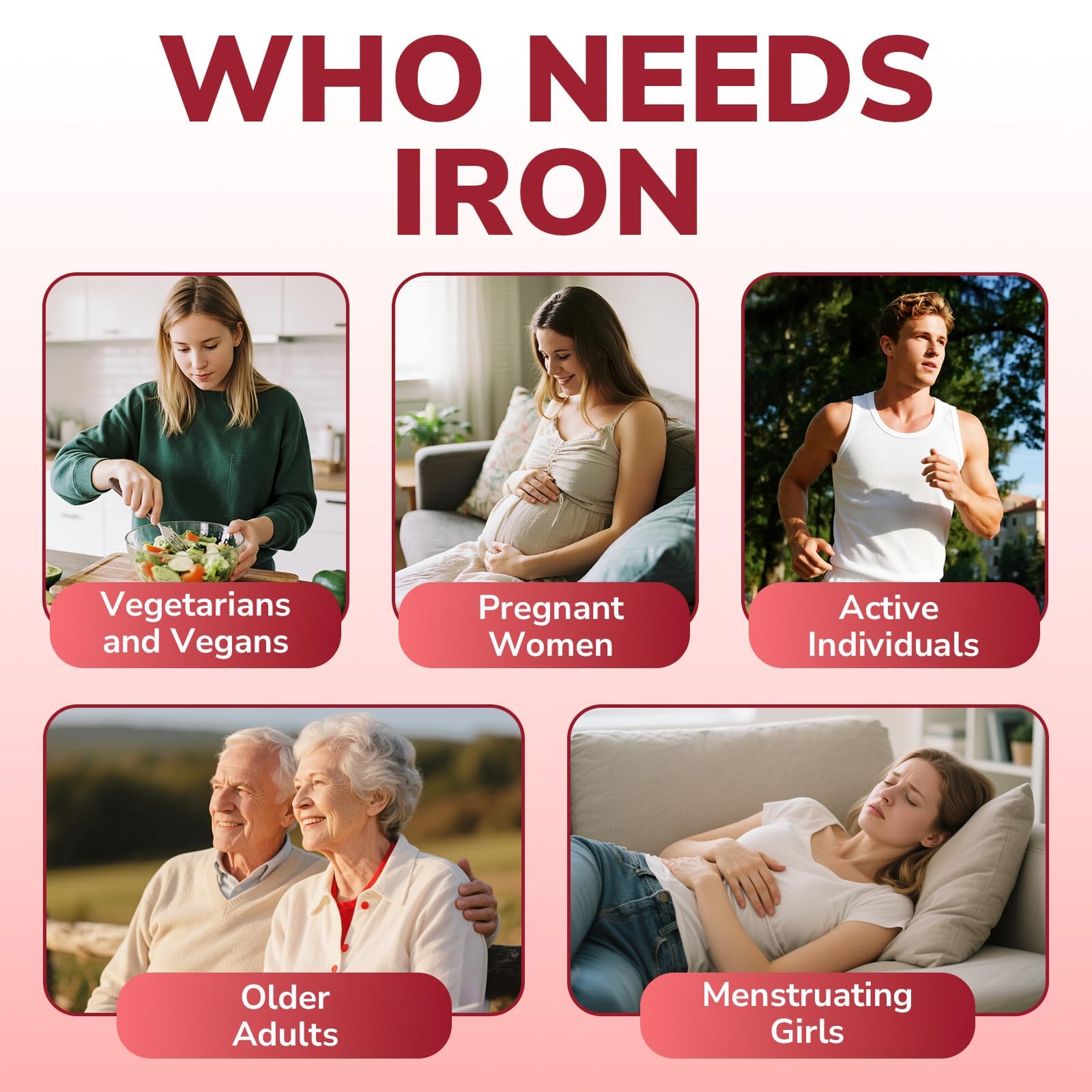 Vitalibre Iron Supplement 65mg on a wooden table