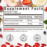 Vitalibre Iron Supplement 65mg tablets on a wooden surface