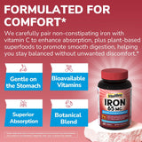 Vitalibre Iron Supplement 65mg with vitamins C, D3, B6, B12