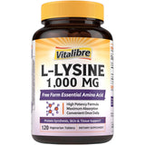 Vitalibre L-Lysine 1000mg capsules front view