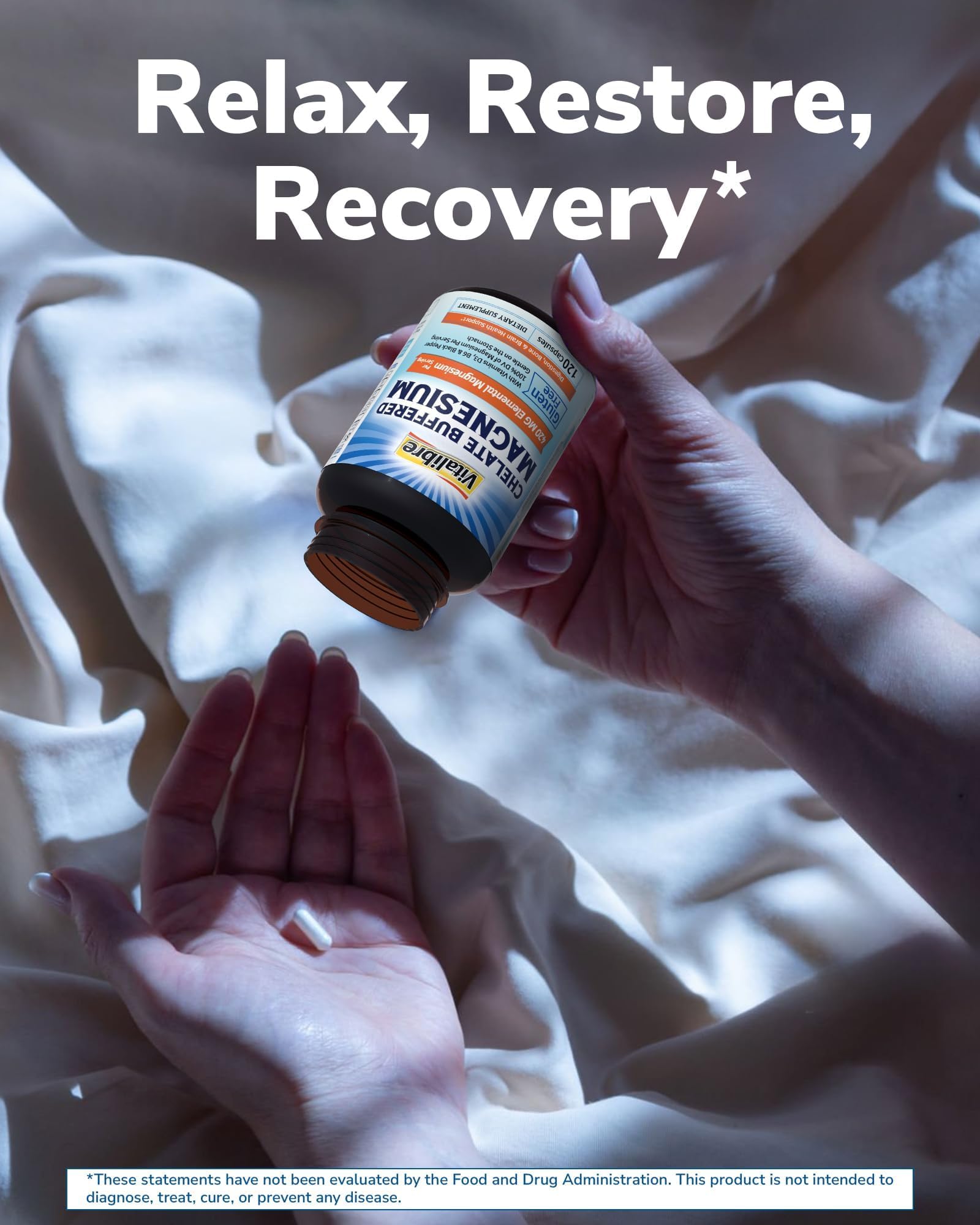 Vitalibre Magnesium Citrate Capsules ingredients list on packaging