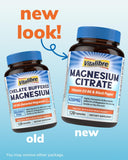 Vitalibre Magnesium Citrate Capsules side view showing label