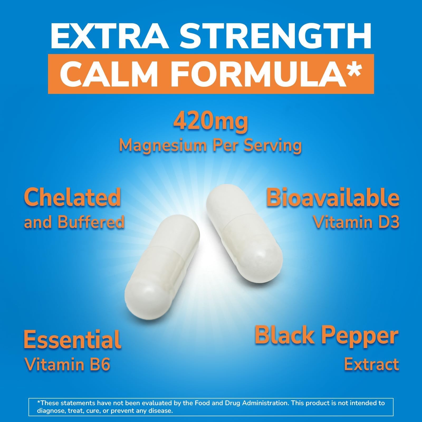 Vitalibre Magnesium Glycinate 420mg on a wooden table