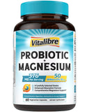 Vitalibre Magnesium Probiotic Complex front view with capsule bottle