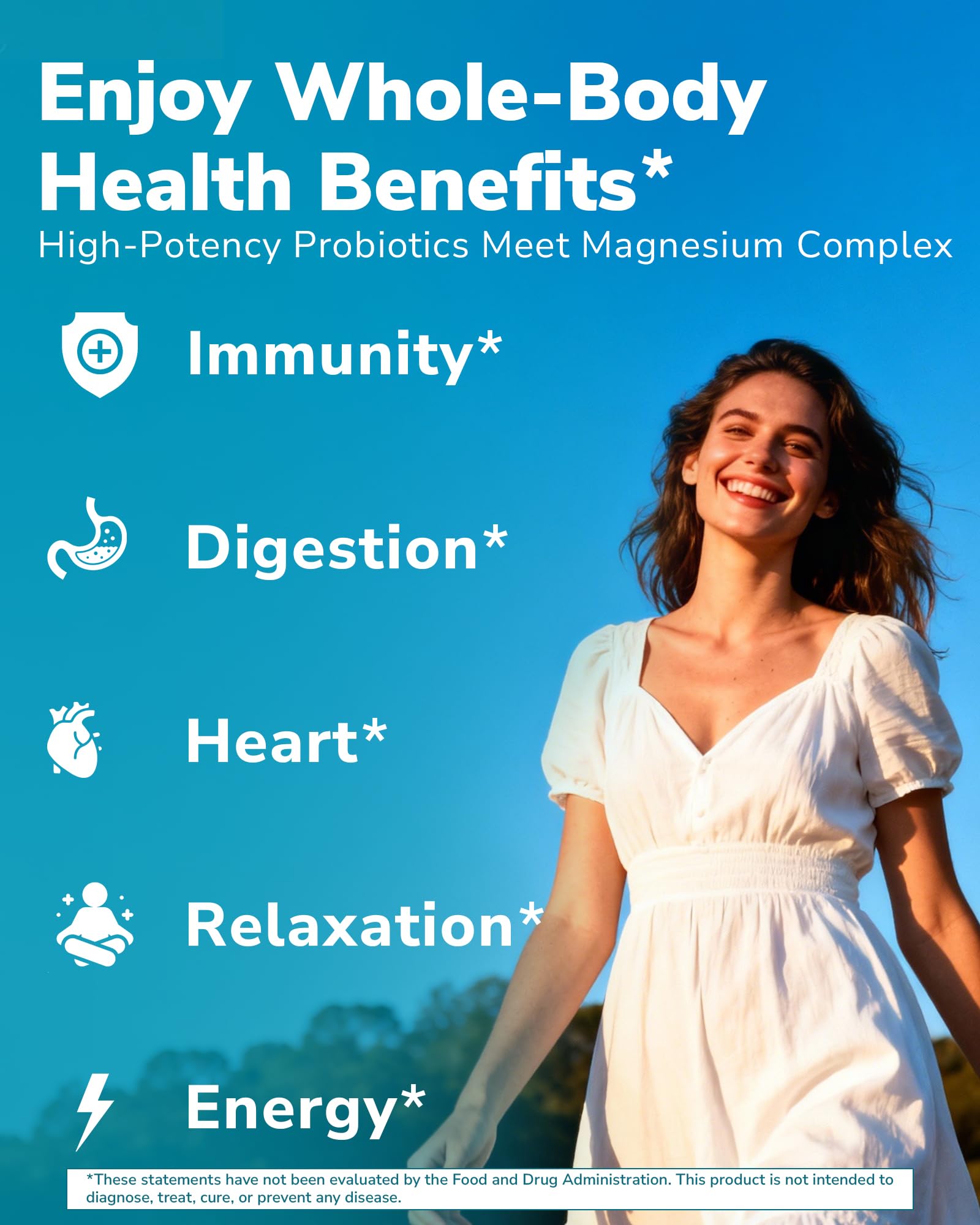 Vitalibre Magnesium Probiotic Complex ingredients list on packaging
