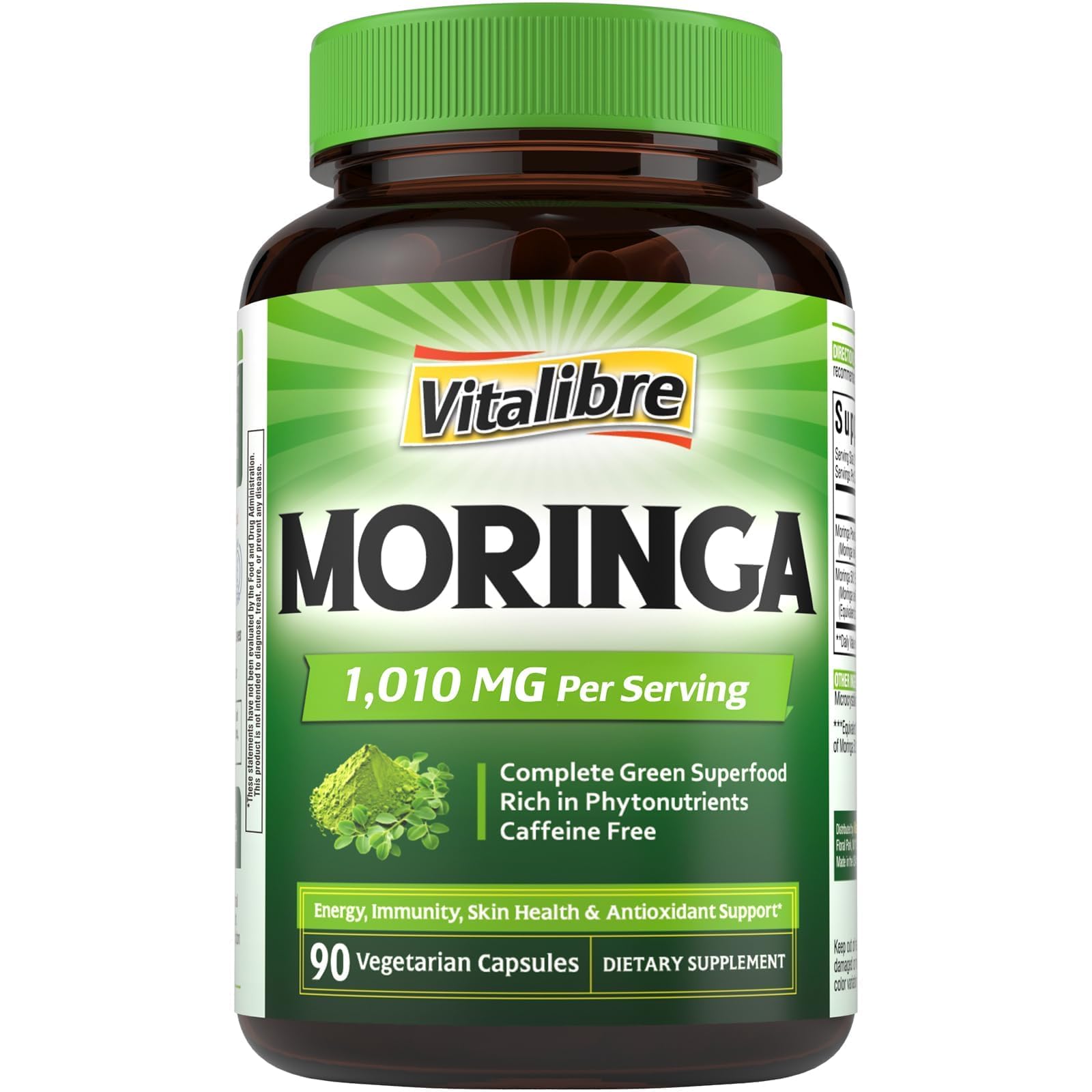 Vitalibre Moringa Ultra Strength Supplement front view