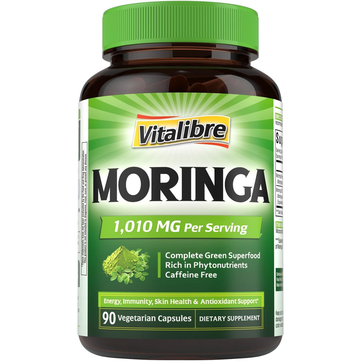 Vitalibre Moringa Ultra Strength Supplement front view