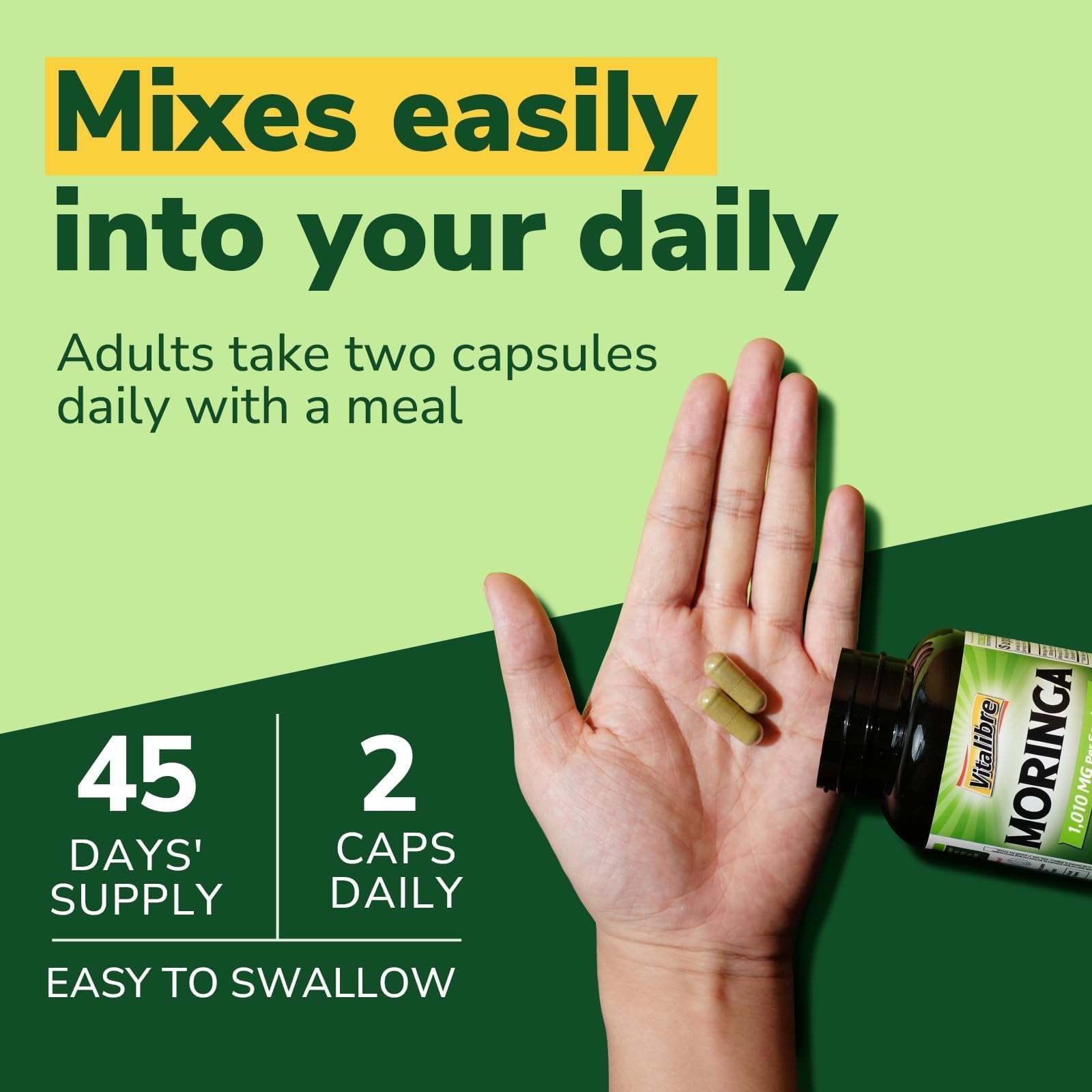 Vitalibre Moringa Ultra Strength Supplement ingredients list