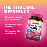 Vitalibre Myo-Inositol & D-Chiro Inositol Capsules ingredients list