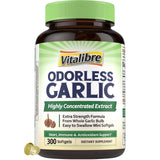 Vitalibre Odorless Garlic supplement front view with packaging