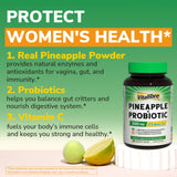 Vitalibre Pineapple Probiotics 300mg on a wooden table