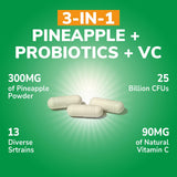 Vitalibre Pineapple Probiotics 300mg side view