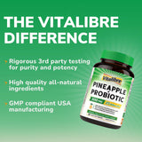 Vitalibre Pineapple Probiotics 300mg with fresh pineapple