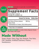 Vitalibre Tart Cherry Capsules 500mg with a glass of water