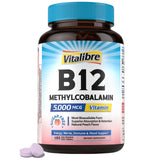 Vitalibre Vitamin B12 Vegan Tablets 5000 mcg front view