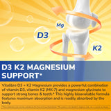 Vitalibre Vitamin D3 K2 Magnesium Complex bottle with label