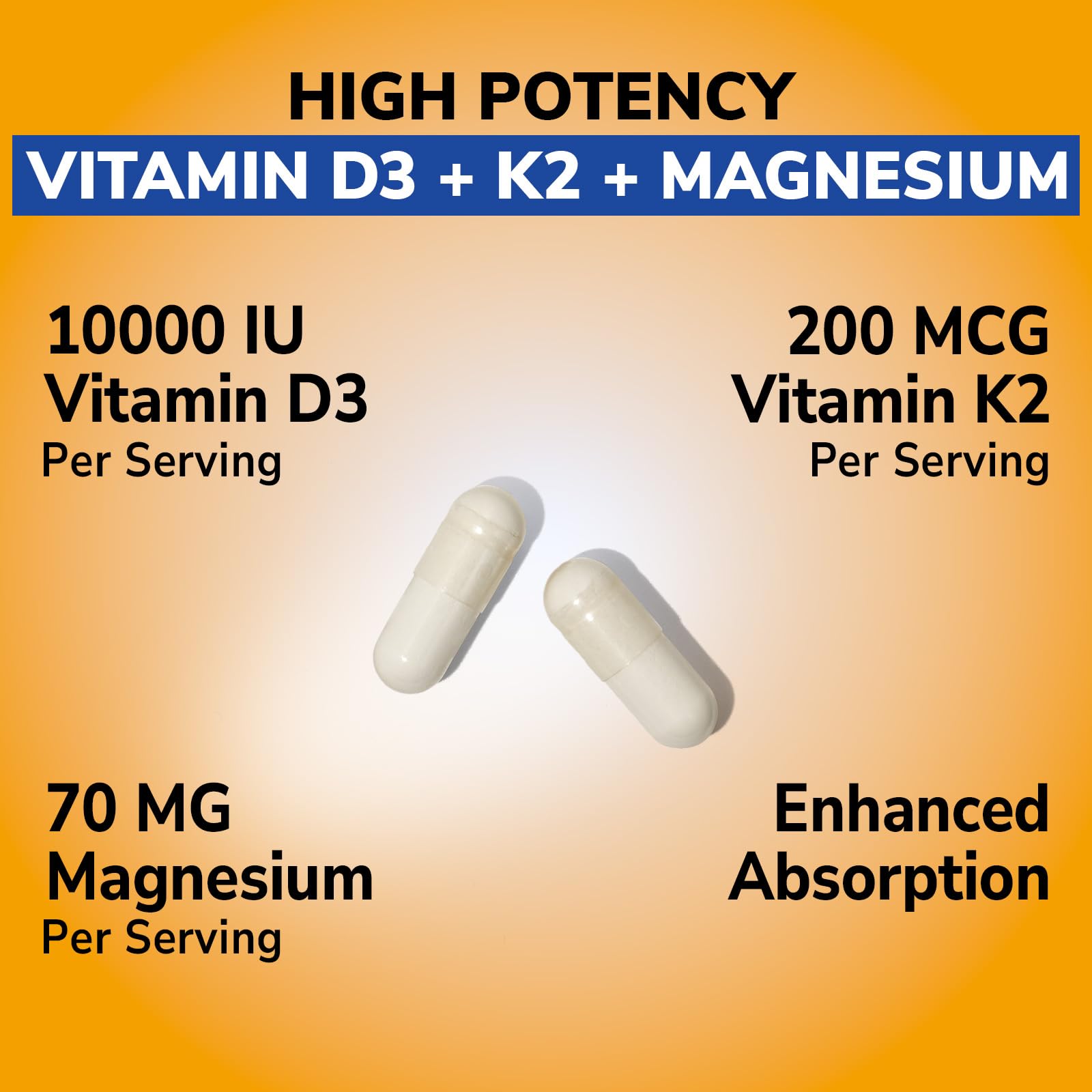 Vitalibre Vitamin D3 K2 Magnesium Complex ingredients list
