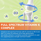 Vitalibre Vitamin K1 Supplement back view with ingredient list