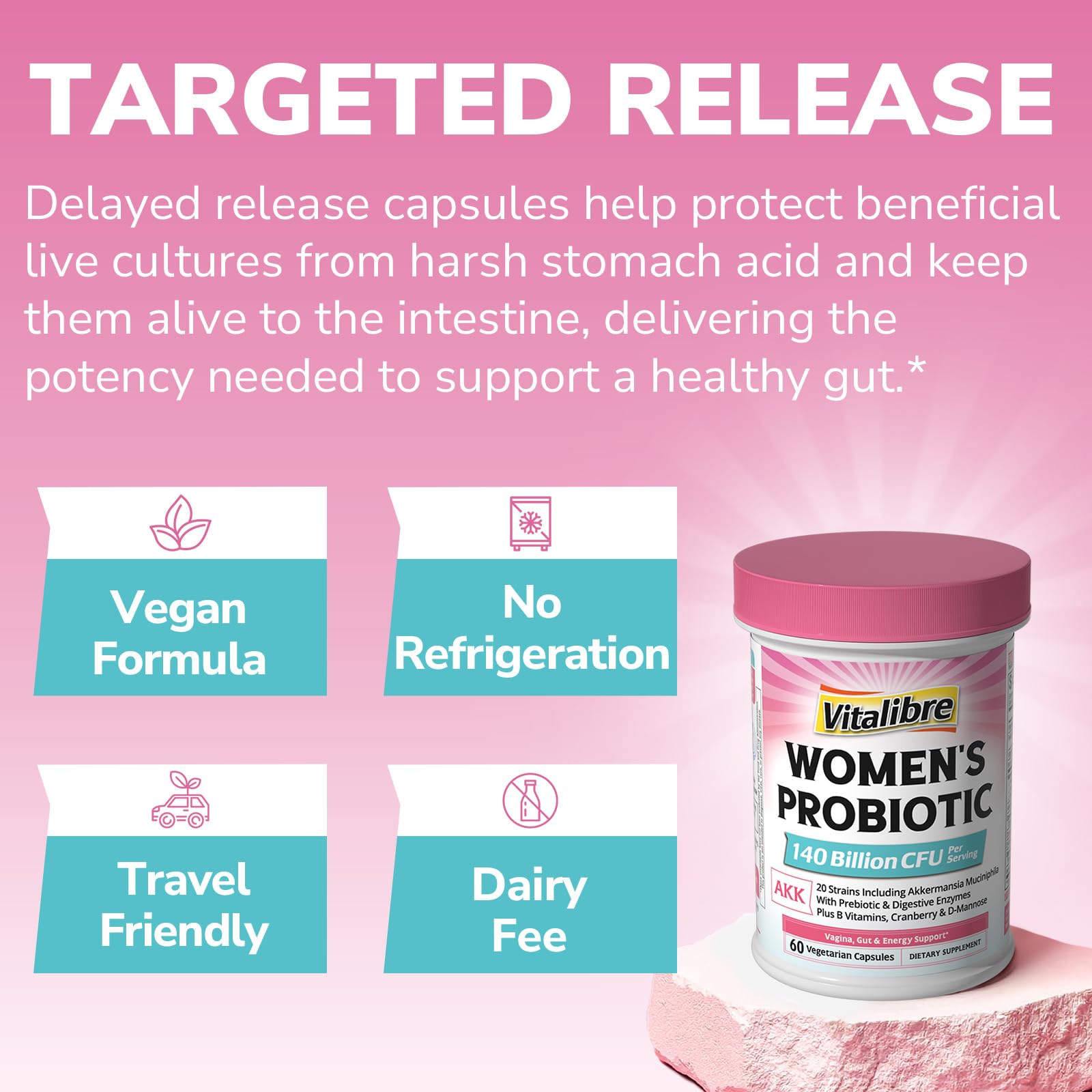 Vitalibre Women's Probiotic Plus 50g usage instructions