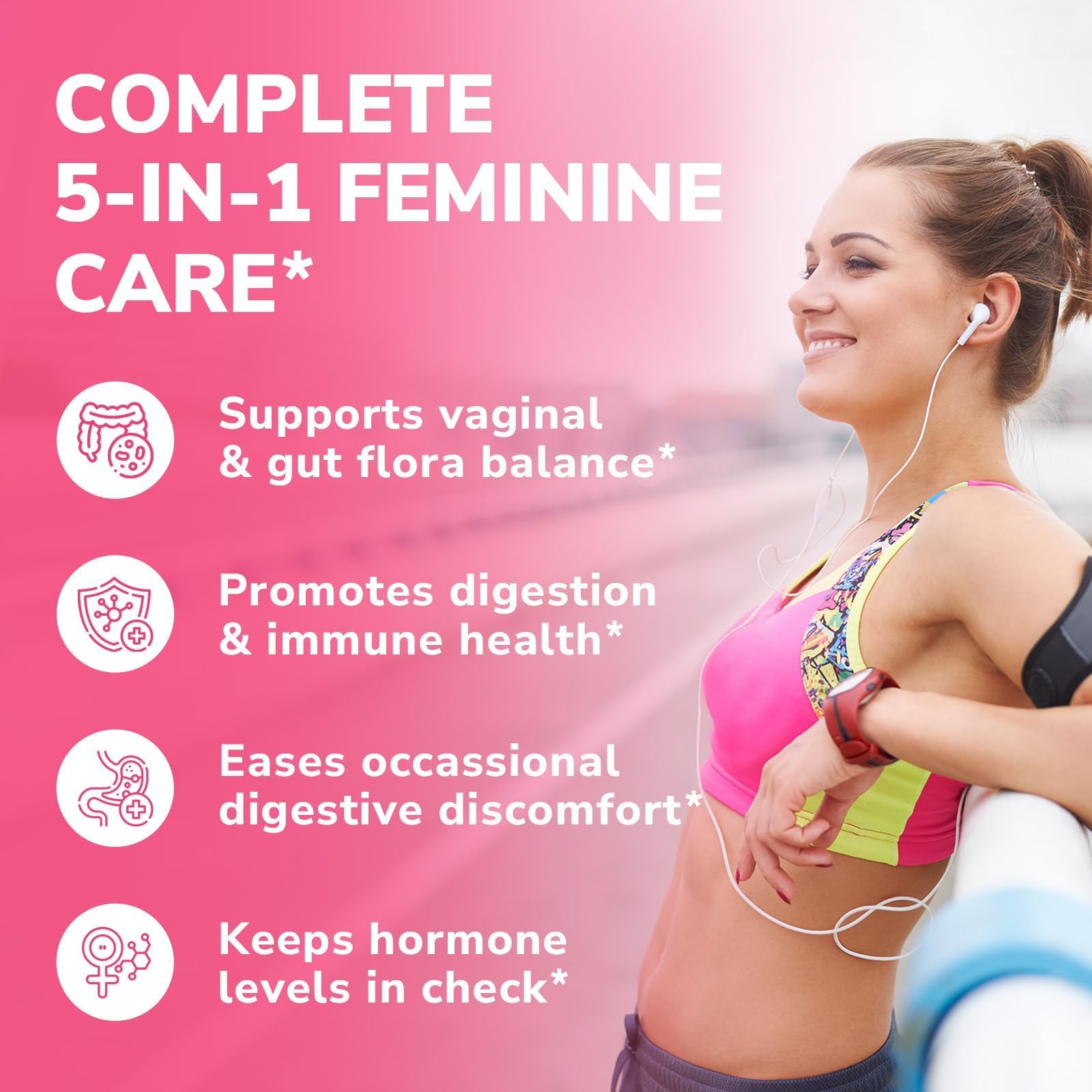 Vitalibre Women’s Probiotics 100 Billion CFU capsules on a table