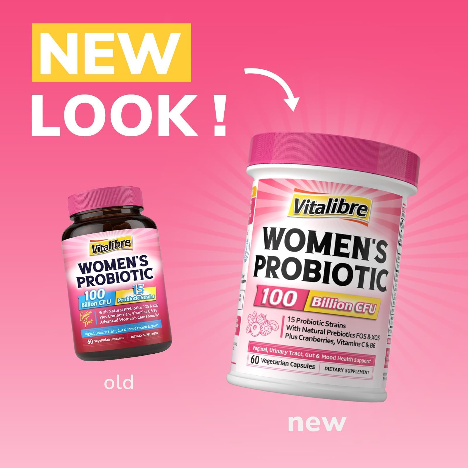 Vitalibre Women’s Probiotics 100 Billion CFU with cranberry extract