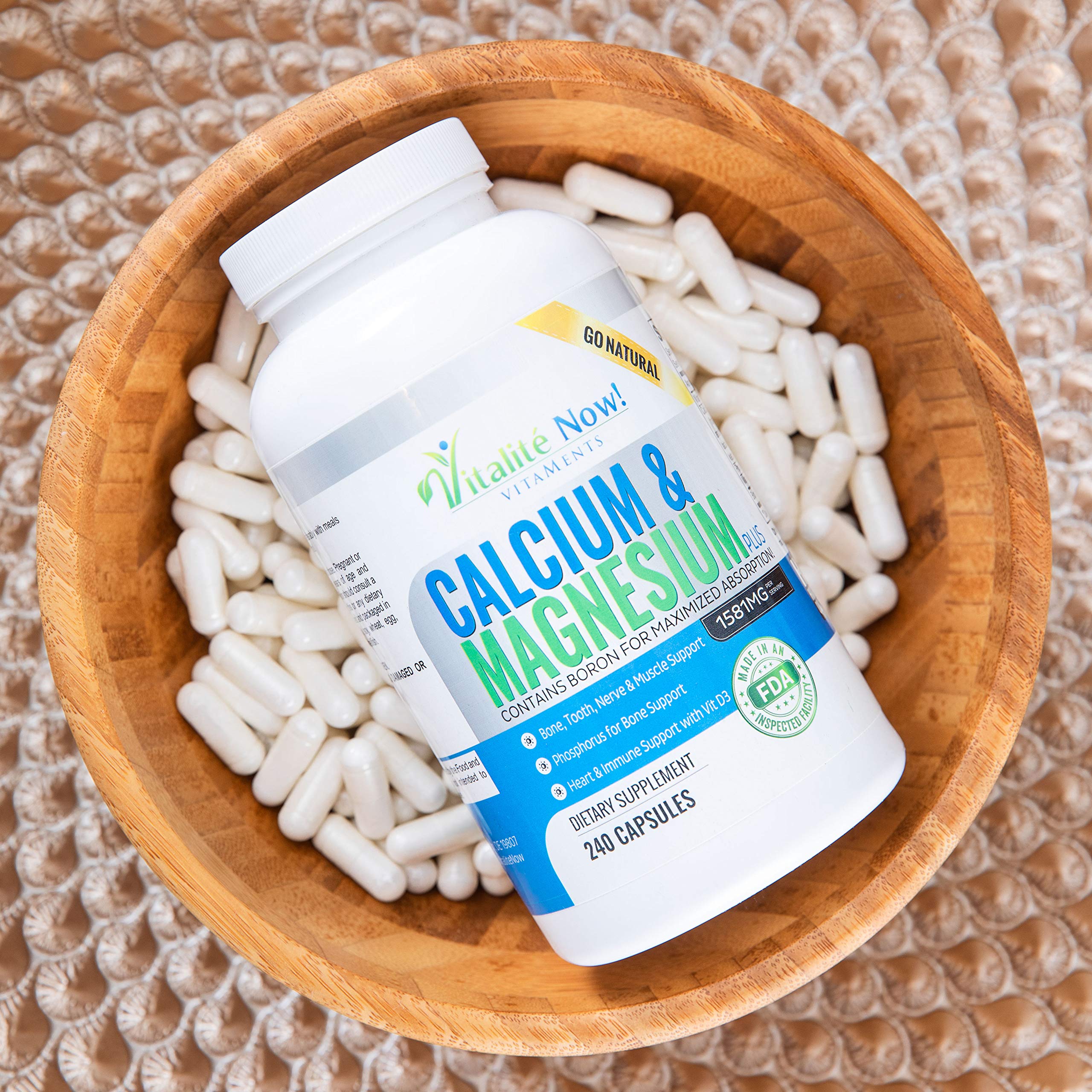 Vitalité Now! Calcium Magnesium Supplement ingredients list