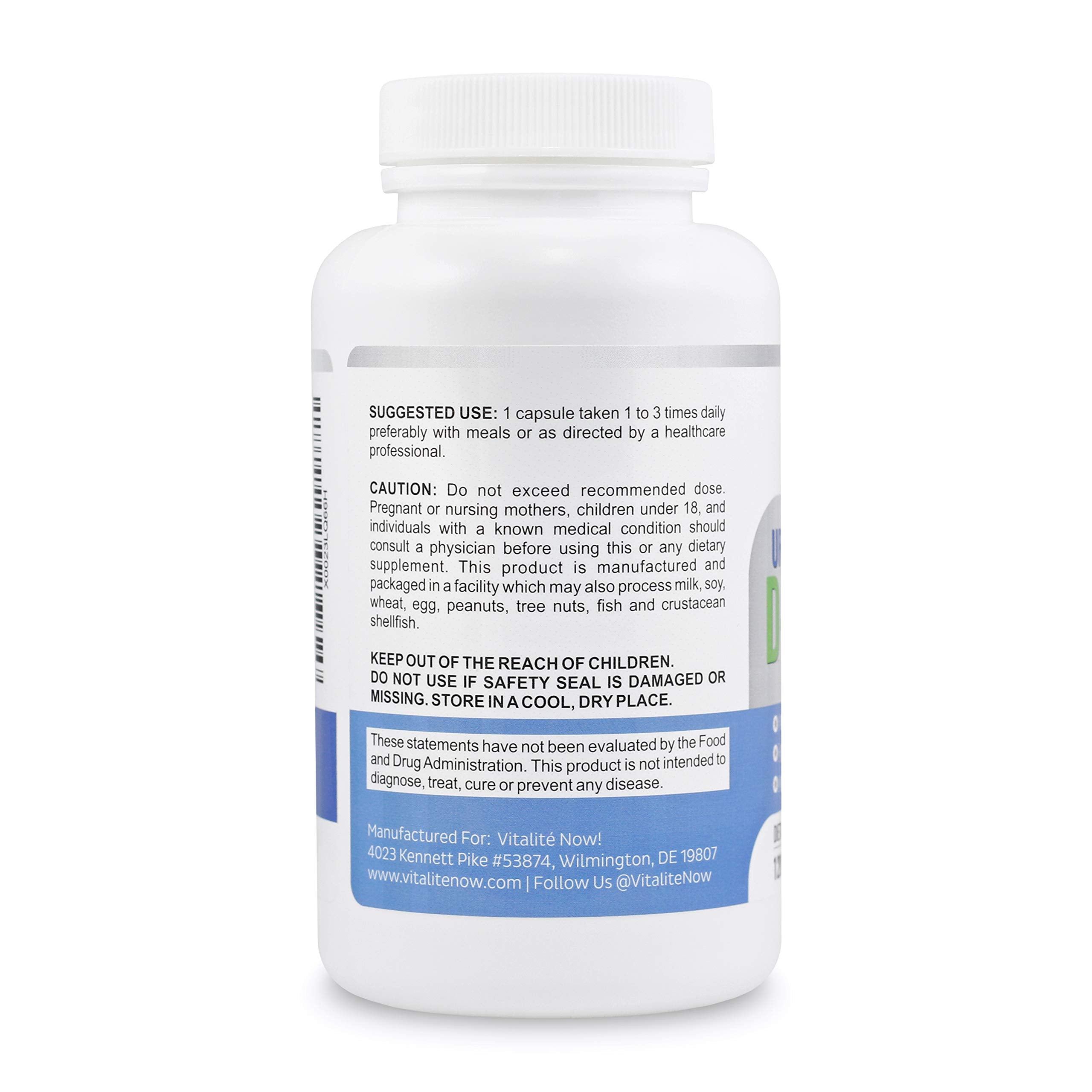 Vitalité Now! D-Mannose & Cranberry Extract capsules on a table